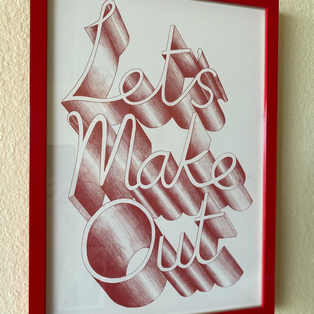 POP ART: Let's Make Out, 19.5 X 14 Framed